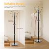 17-Hook Hat Rack Organizer Stand, Sturdy Metal Coat Stand with 360° Rotating Head & Marble Base, for Hat Scarf Bag Clothes