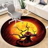 1pc Pumpkin Moon Office Round Area Rug, Under Office Chairs Bedroom Living Room Home Decor, Room Deco, Available In Various Sizes 197