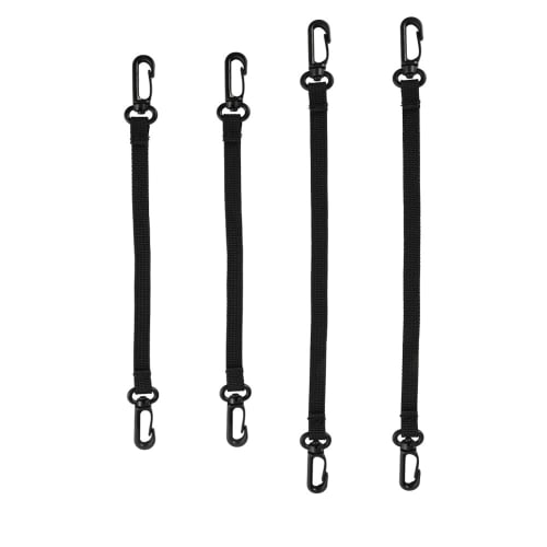 Set of 4 Strap Loops with Snap Hooks for Professional Use, Tape Loops, Bag Attachment Belts, Handbags, Short Straps, Bags, Pouches, and Smartphones, R