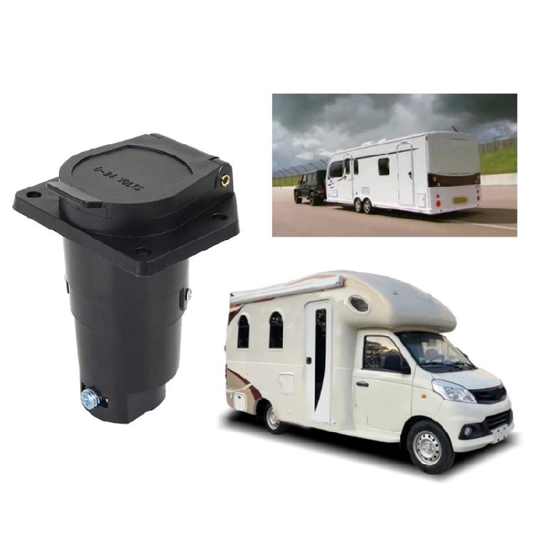 12V 7 Way Round Standard US Car Plug Connector with Plastic Cap 7Pin Socket Plug