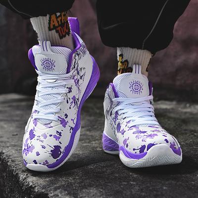 High-Top Basketball Shoes Men'S Combat Boots Actual Training Teenagers Primary And Secondary School Students Adult Men'S Sports Shoes