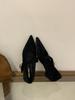 French Temperament Pointed Suede One-word Strap Single Shoes Women's Shoes 2025 Spring, Autumn and Winter Low-heeled Commuting Evening Shoes