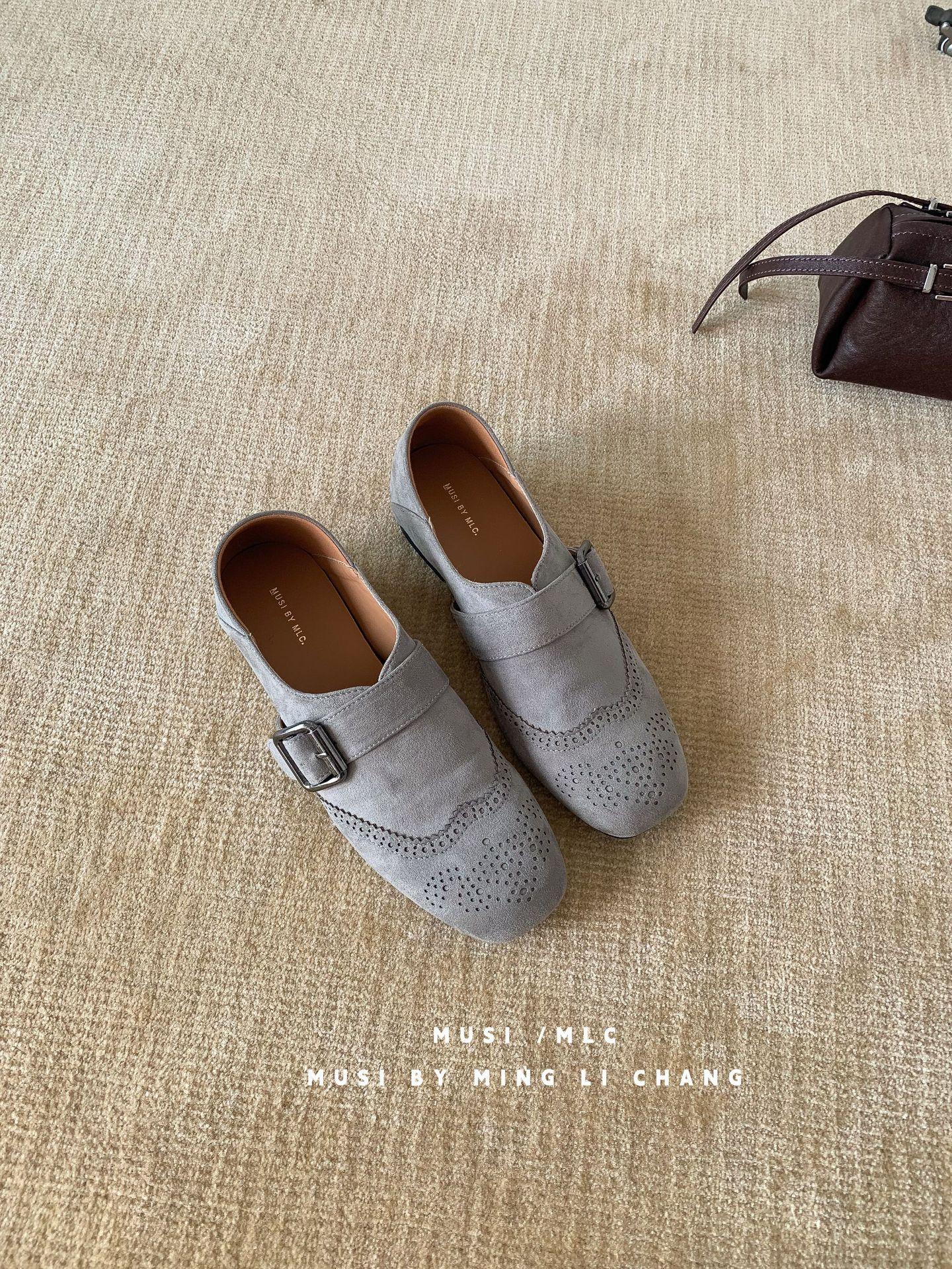 Women s Square Toe Flat Vintage Style Casual Slip-On Pumps - Comfortable Casual Wear 35