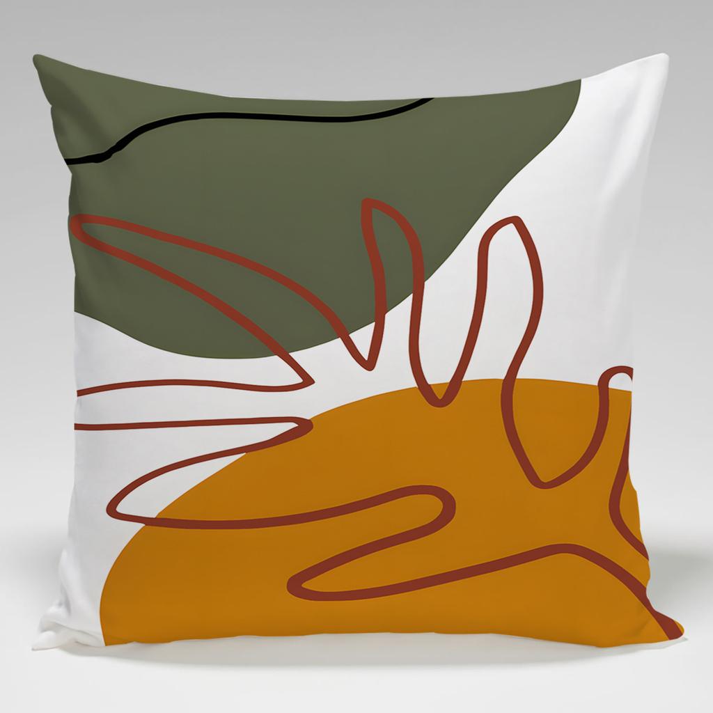 Bohemian Abstract Pattern Throw Pillow Cover With Short Plush Print For Living Room Sofa Decoration Cushion Cover Pillow Covers