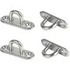 4 Pieces Of Stainless Steel Eye Plate, 5 Mm Stainless Steel Deck Plate/mounting Hooks/eye Plate