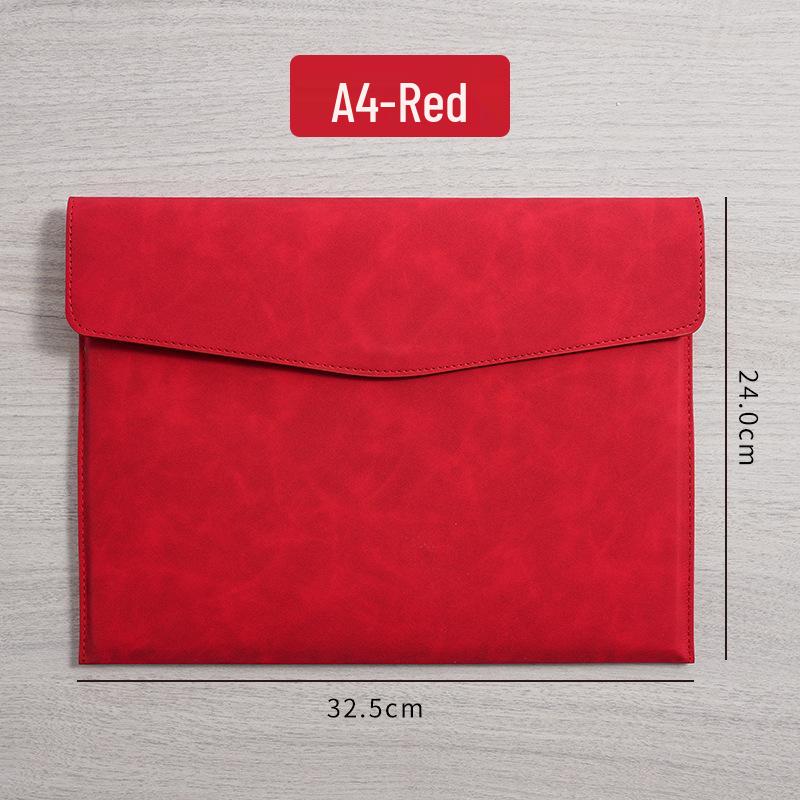 Водонепроницаемая кожаная папка-портфель формата А4 с защелкой и большим объемом