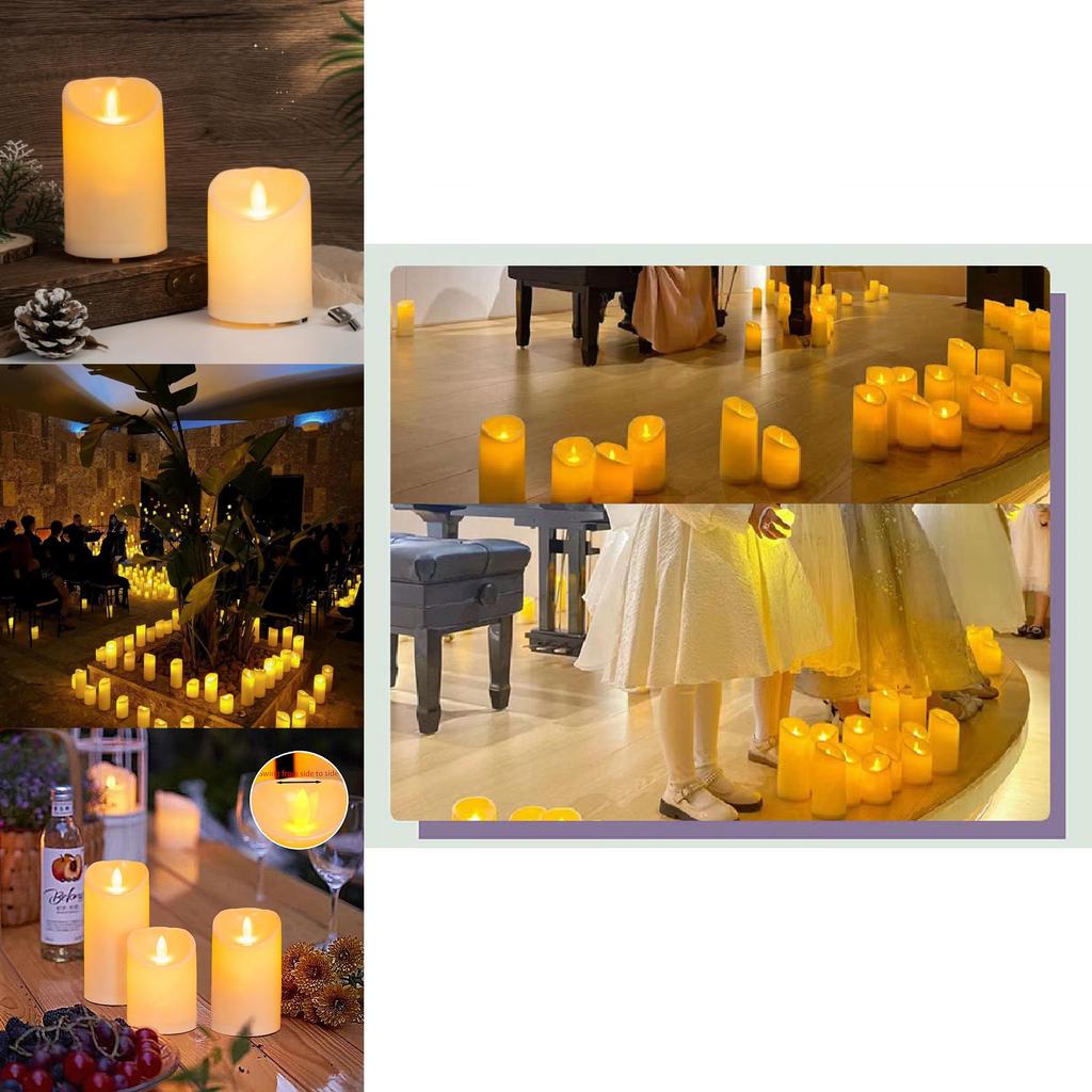 Led Electronic Candle Light With Swaying Flame For Romantic Wedding And Party Decor