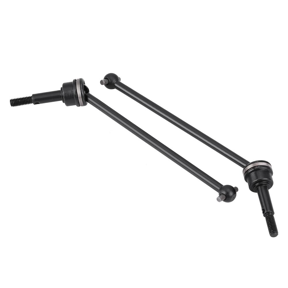 2 Pcs Metal Front Rear Universal Drive Shaft for HIMOTO E10MTL E10MT E10BP 1 10 RC Car (Black)