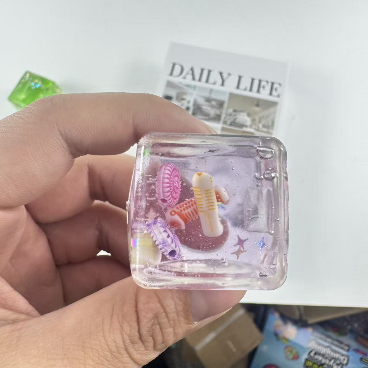 Ocean Shell Pinch Music Stress Relieving Toy Slow Rebound Palm Stress Relieving Artifact 3D Water Cube Clip Girl Gift