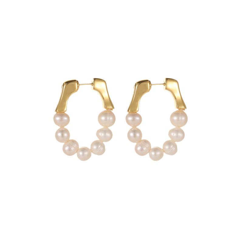 2023 Damen High-End Süßwasserperlen Ohrringe: Schlichte, luxuriöse, vielseitige Designer-Accessoires