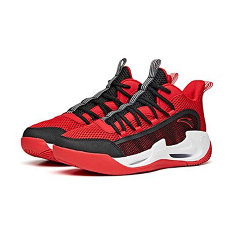 Anta Kids Wind Tunnel 1 Comfortable Daily Non-Slip Shock Absorbing Wear-Resistant Breathable Mid-Top Basketball Shoes A312121100-4