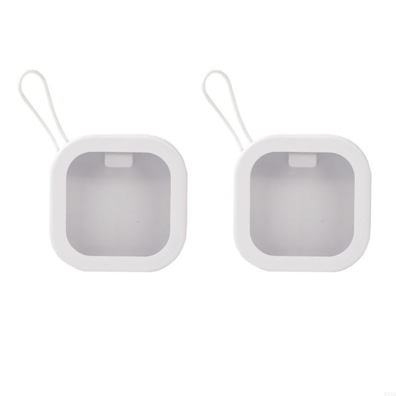2Pcs Hair Tie Organizer Mini Storage Box Hair Clip Holder Portable Storage Container Cotton Swab Dispenser Organizer