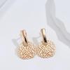 Vintage Pattern Women's Dangle Earrings Golden Trendy Daily Jewelry