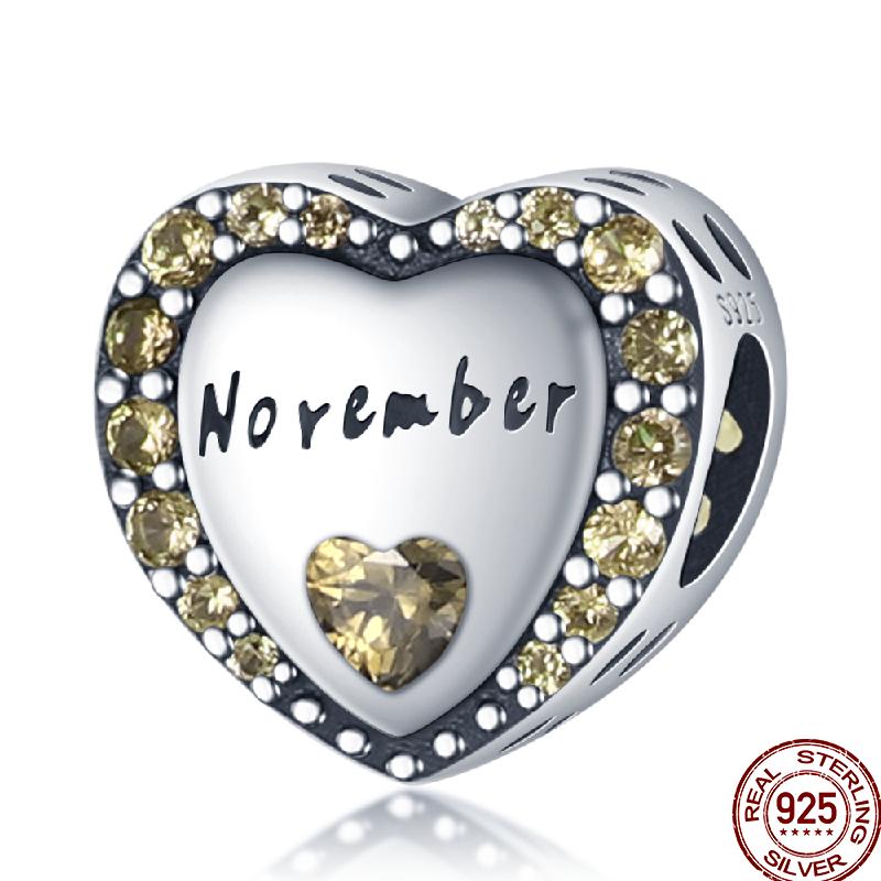 Genuine Copper December Love Star Shaped Shiny Zirconia Beads Suitable For Pan Original Bracelet Exquisite