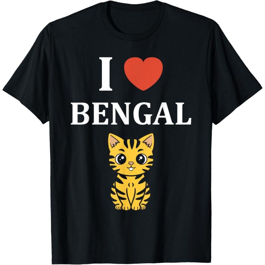 

Minimalist Bengal cat cute i love Bengal cat T-Shirt S чорний