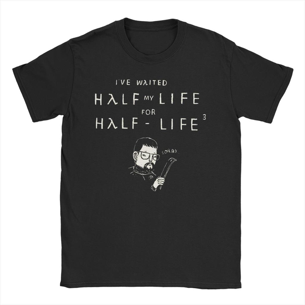 Half life 3 T-Shirts Unisex Damen 100% Baumwolle Freizeit-T-Shirts Rundhals-T-Shirts Kurzarm Kleidung Geburtstagsgeschenk