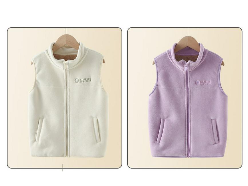 Children's Fleece-Lined Winter Vest for Boys and Girls - Warm School Uniform Outerwear.