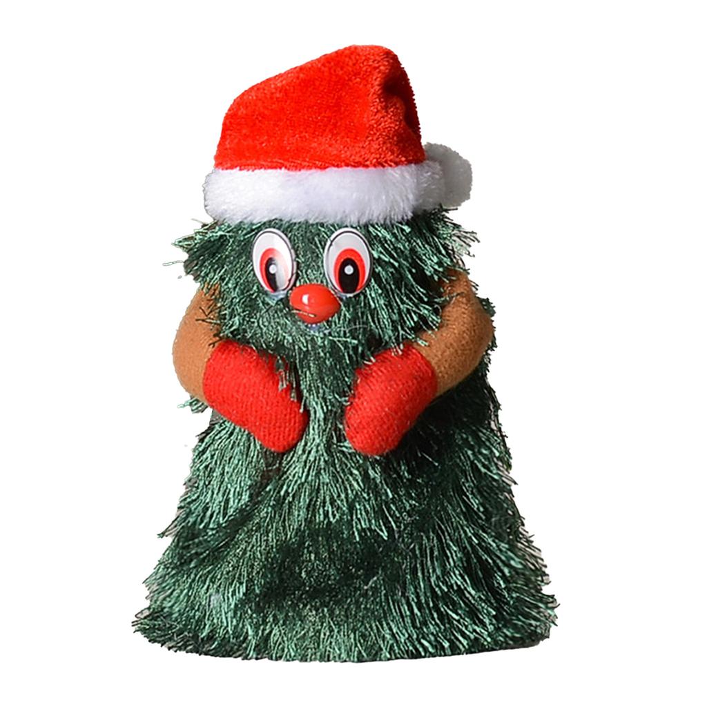 Singing Dancing Xmas Tree Cute Interesting Rotating Electric Plush Xmas Tree Toy for Holiday