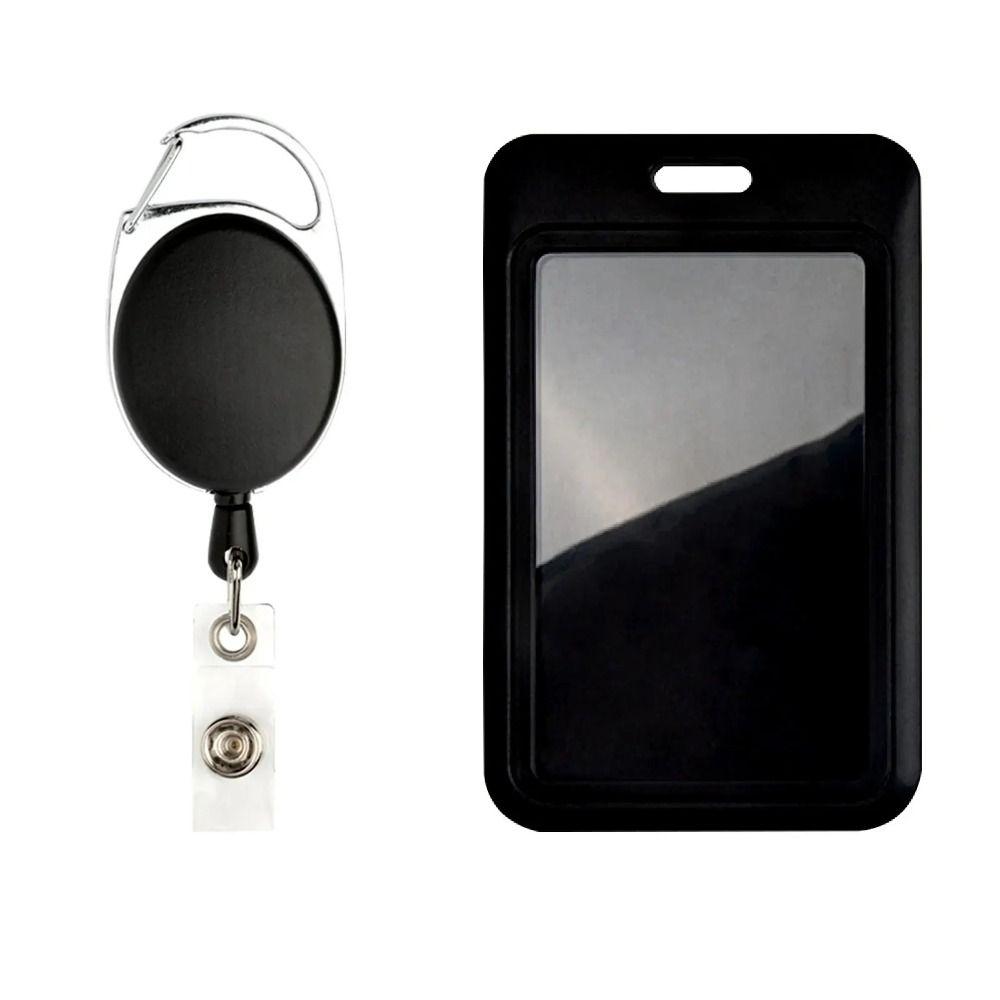 Neck Hanging Retractable ID Badge Holder with Breakaway Lanyard Access Control Set  Office Use