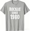 2026 Summer Hot Sale Unisex Rockin Since 1980 Graphic T Shirt Rock Music Casual Loose Short Sleeve Streetwear Tee Tops Highquality