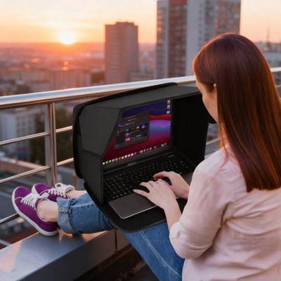 Yousheng Outdoor Laptop Sun Shade Lightweight Foldable Laptop Screen Privacy Hood Portable Oxford Cloth Outside Computer Sun Shield Cover