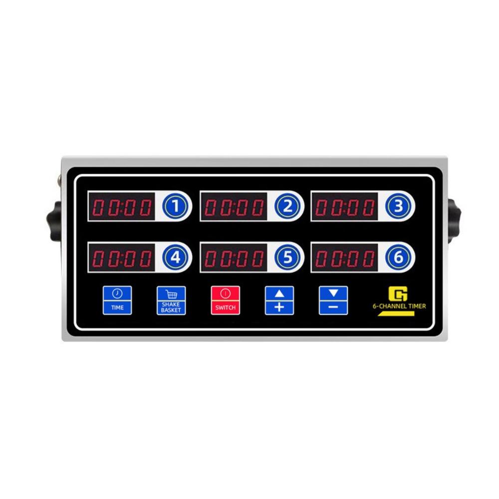 Stainless Steel Housing Commercial Kitchen Timer 4/6/8 Channel Countdown Timer Burger Shop 6 Channel