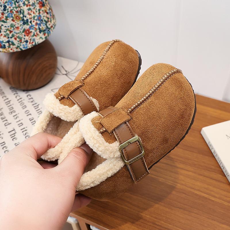 Fashion Autumn Winter Children Cotton Padded Warm Shoes Buckle Strap Kids High Quality and Shoes