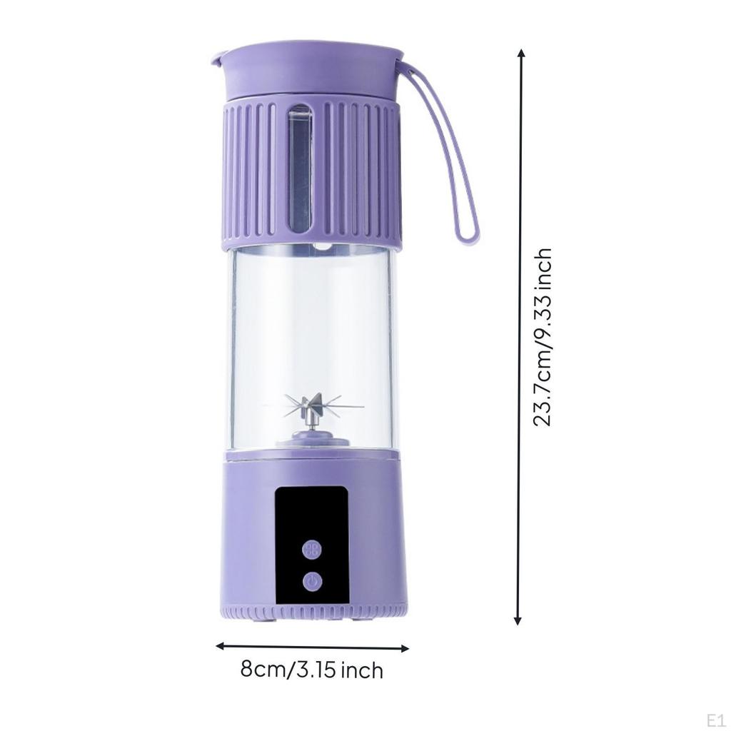 Portable Electric Juicer Cup USBChargeable with Carry Loop Cordless Blender for