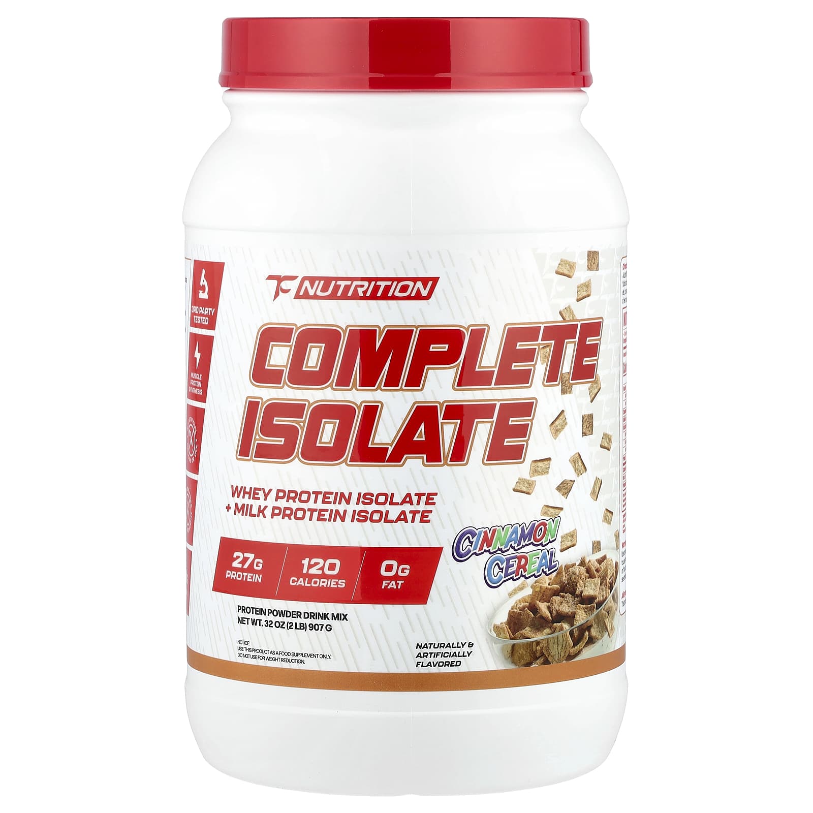 

TC Nutrition, Complete Isolate, Cinnamon Cereal, 907g (2lb)