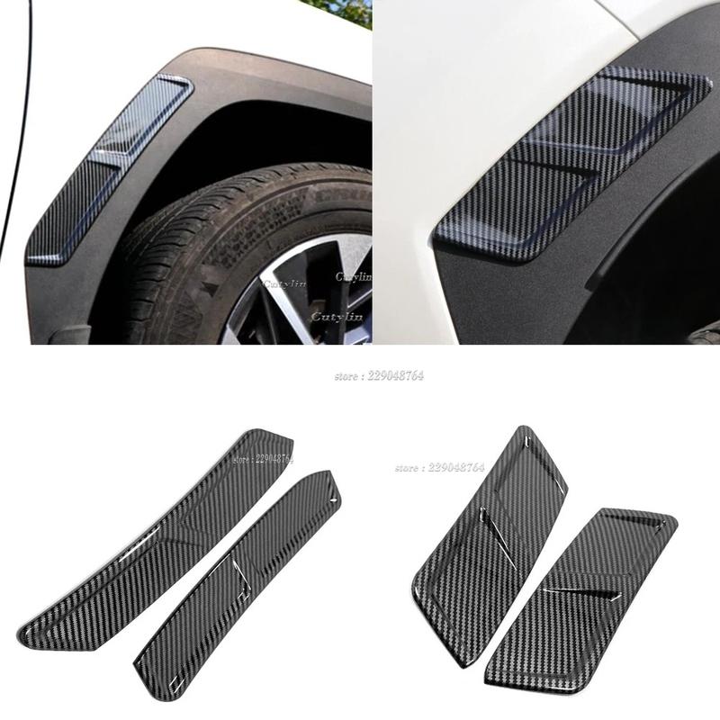 Pour Hyundai Tucson NX4 - 2024 Fibre de Carbone Avant Arrière Passage de Roue Sourcil Garniture Flanc de Carrosserie Garde-boue Encadrement Accessoires Style Voiture