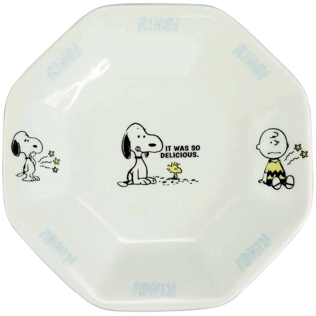 Yamaka Shoten PEANUTS Tableware Set Plate Fried Rice Plate 19cm with Spoon Chinese Series Ring Made In Japan SN1002-334S