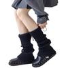 Solid Color Drawstring Leg Warmers for Women Girls Ribbed Knit Turn Cuff Boot Covers Socks for Ballet Dance Skating Yoga