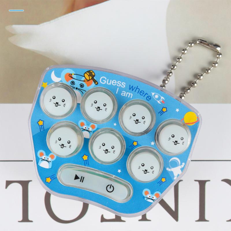 Schlüsselanhänger Handheld Mini Hamster Spiel Schlüsselanhänger Spaß Leuchtend Tönend Stressabbau Spielzeug