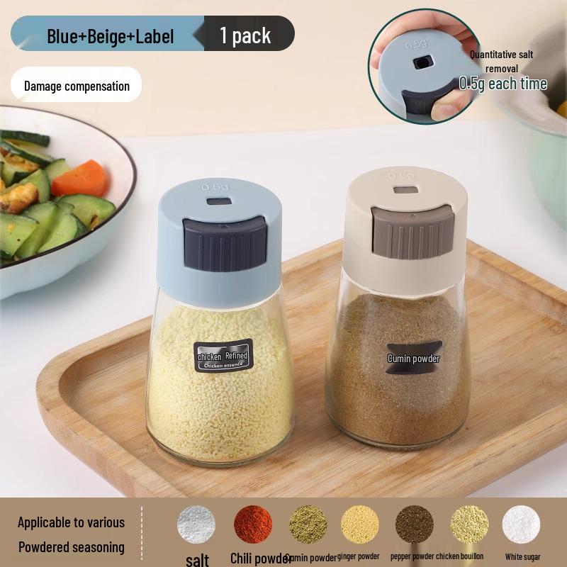 Kitchen Glass Press-Type Salt Dispenser & Seasoning Jar - Newcomer Discount