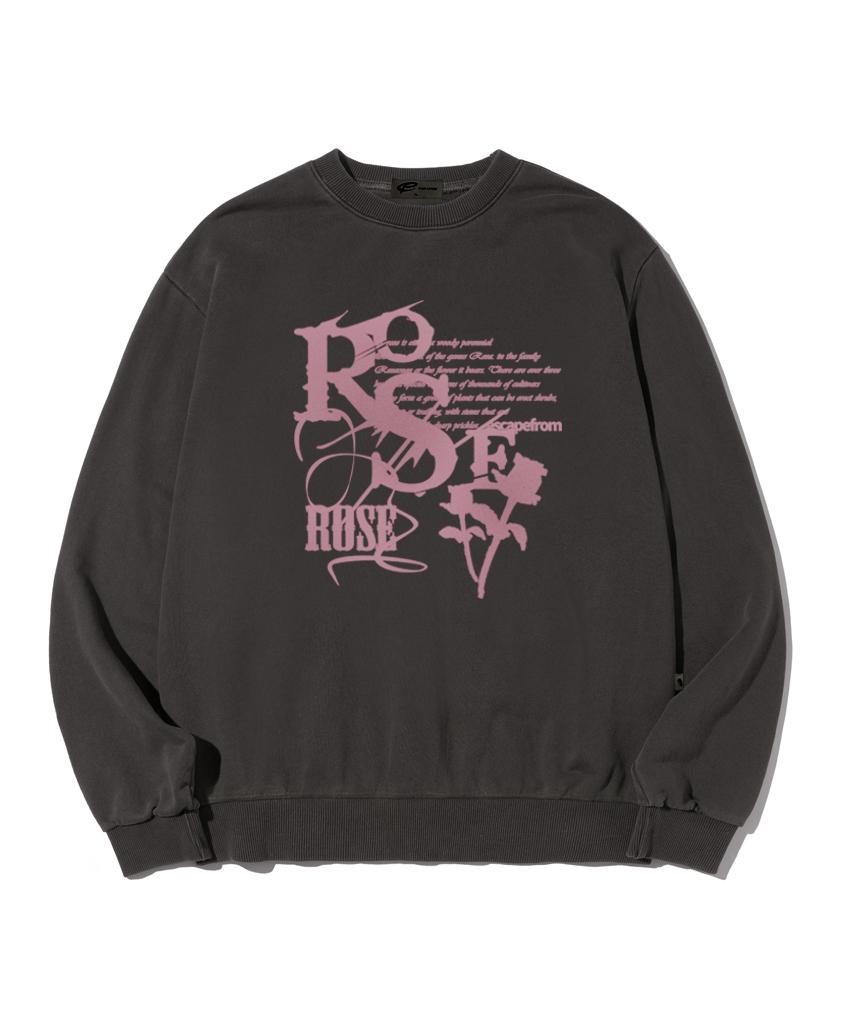 Свитшот с принтом Escape From Vintage Rose Угольный M