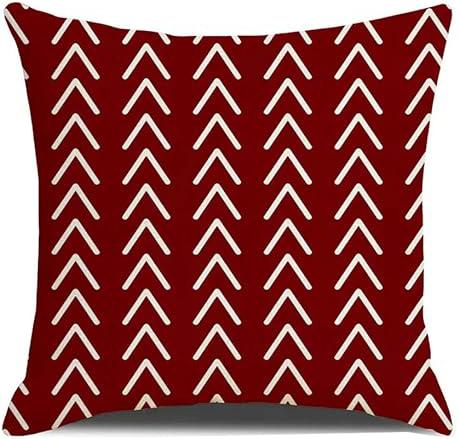 Kissenhülle 45x45 cm quadratisch rot geometrisch modern dekorative Kissenhülle für Kissen Wohnzimmer Sofa Heimdeko