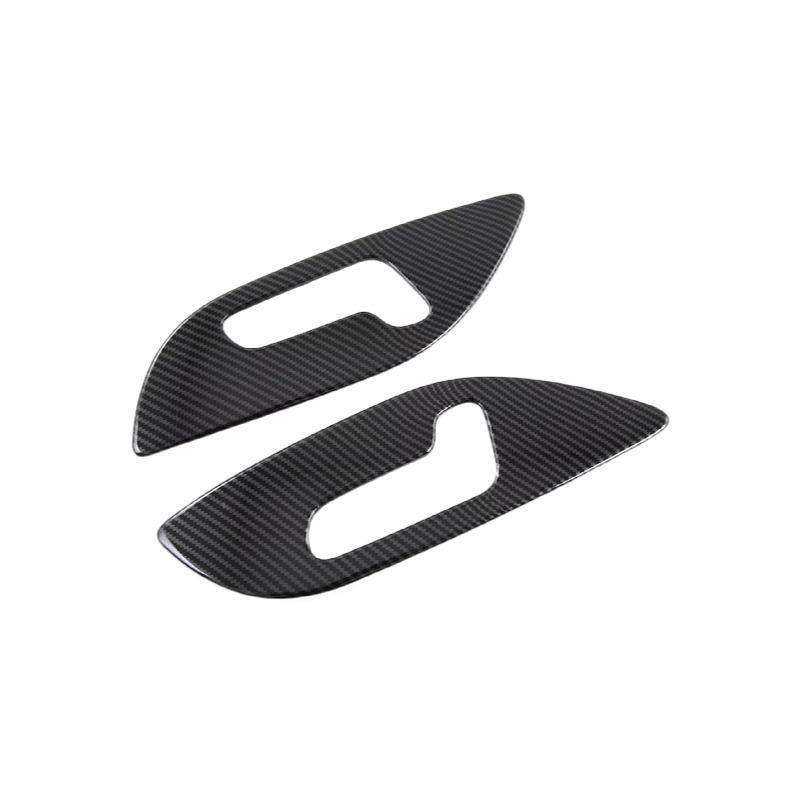 Car Styling Seat Adjustment Panel Decoration Cover Trim For BYD Qin PLUS Carbon Fiber Color Interior Accessories