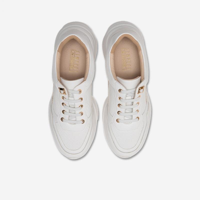 Simplet By ESquire Simple Women S Bell Platform SneakerS White