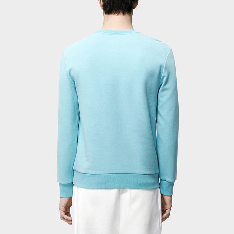 FILA Logo Print Knit Crewneck American Pullover Sweatshirt Men sweatshirt Matte-Blue F11M319214F-LB