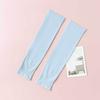 2Pcs Summer Ice Silk Arm Sleeves UV Protection Breathable Anti-slip Elastic