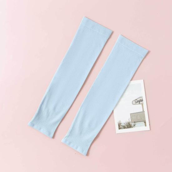 2Pcs Summer Ice Silk Arm Sleeves UV Protection Breathable Anti-slip Elastic
