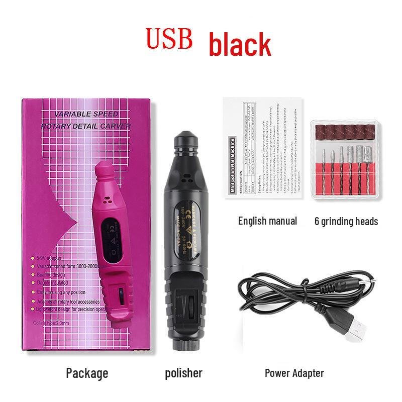 

«Портативный электрический полировщик ногтей с удобной ручкой и колпачком»