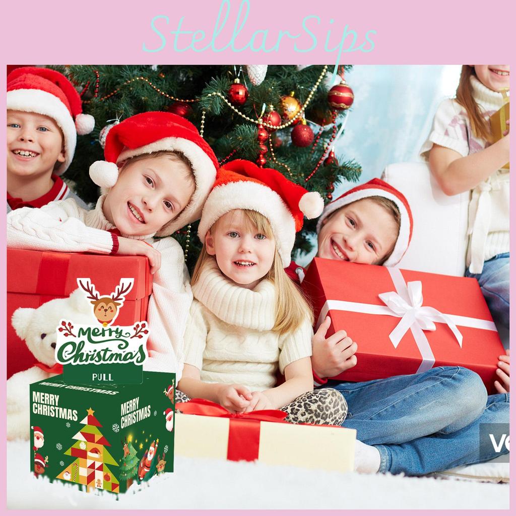 Santa Red Claus Pattern Paper Gift Box Christmas Decoration Prop Atmosphere