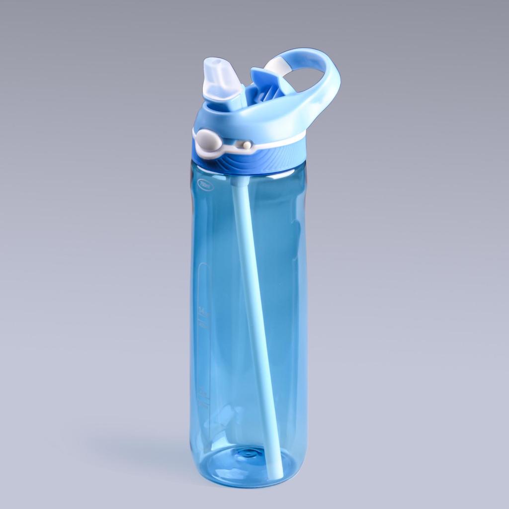 Tritan Large Capacity Portable Sports Water Bottle with Straw - Stylish Plastic Cup for Adults.