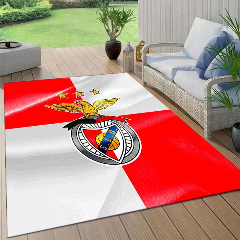 Sport Lisboa e Benfica2 Flannel Pattern Square Carpet,Area Rug,Carpet Rug for Living Room Bedroom Sofa Playroom Decor,Non-slip Floor Mat