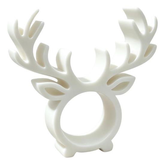 Festive Party Supplies 3D Printed Reindeer Napkin Ring, Decorative Holder, Elk Chocolate Holder Novelty Tableware Holders for Christmas Table