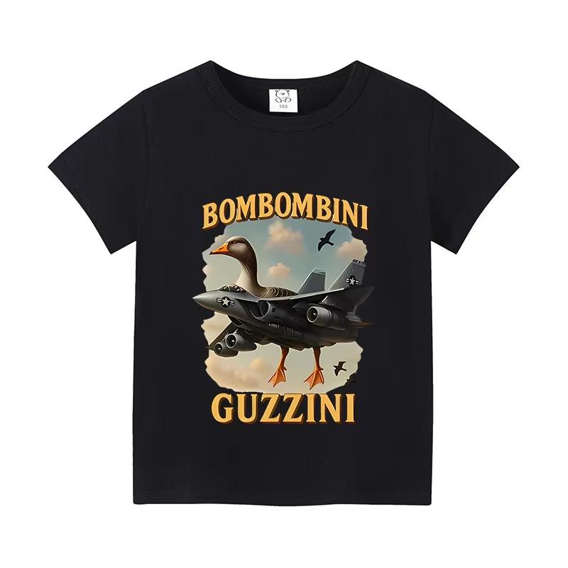 Italy Brain Rot Funny Animal Kids' Cotton T-Shirt - Cappuccino Assassin Short Sleeve