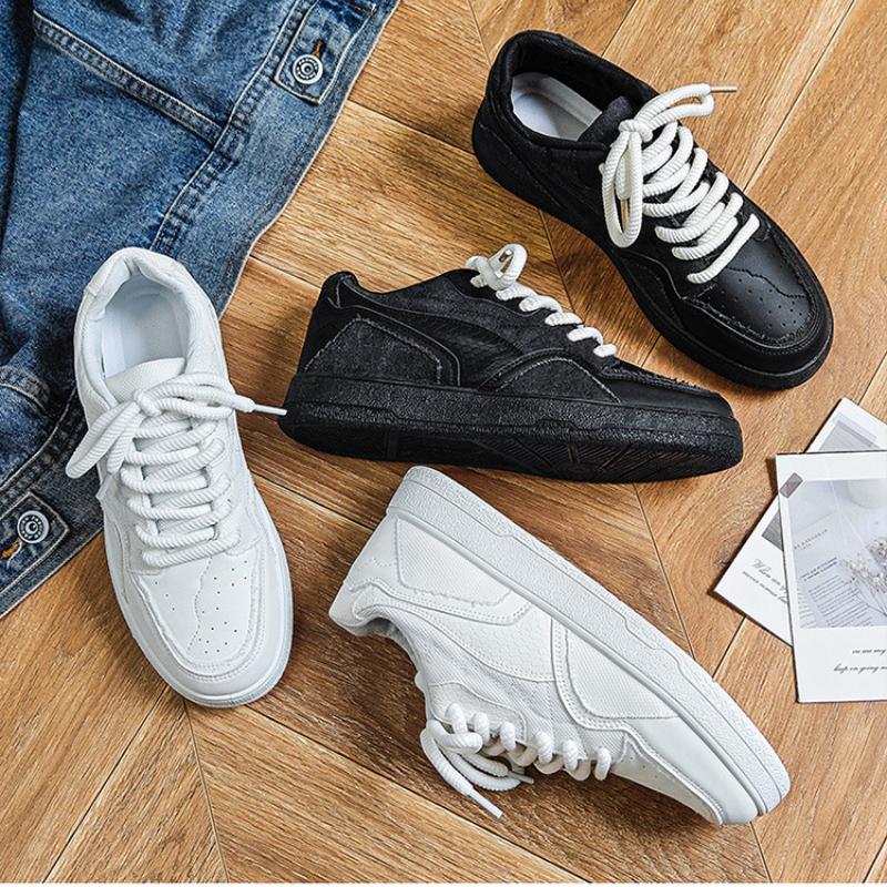 Fashion 2025 New Men's Platform Sneakers Casual Low-Top Athletic Shoes for Students Soft Cushion Wear-Resistant Sole Trendy Streetwear