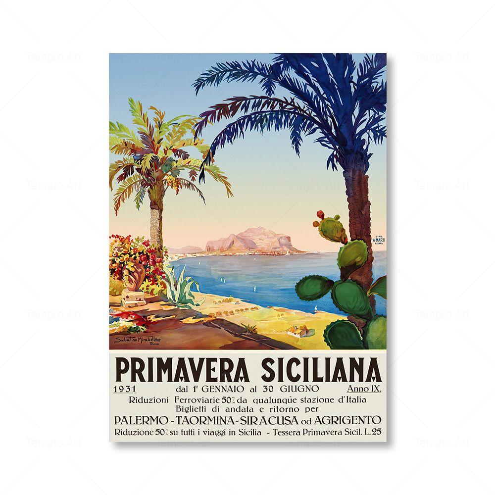 Travel City Landscape Vintage Poster Canada Spain French Italy Wall Art Canvas Painting Nordic Print Picture Living Room Decor