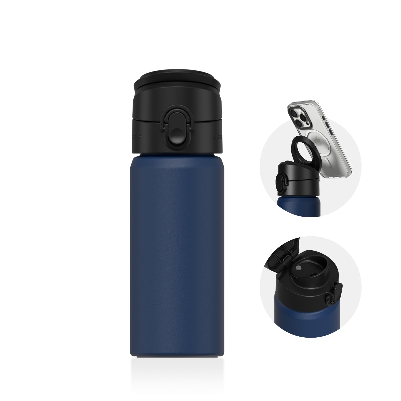 

Бутылка RHINOSHIELD AquaStand Magnetic Bottle 480 мл с термоизоляцией для питья без трубочки Бутылка для воды из нержавеющей стали с ручкой MagSafe